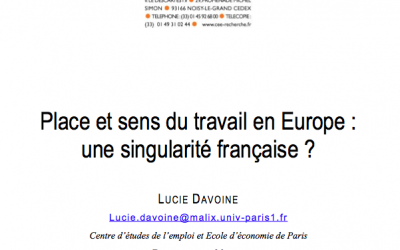 Place et sens du travail en Europe : une singularité française ?