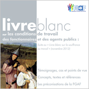 Livre Blanc sur les conditions de travail des fonctionnaires et des agents publics : Suite au « Livre blanc sur la souffrance au travail » de novembre 2012.