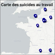 Solidaires met en place une carte des suicides au travail