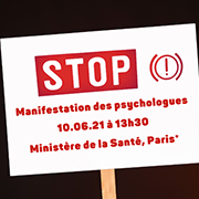 Manifestation des psychologues le 10 juin 2021 à 13h30