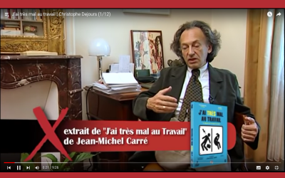 [VIDEO] J’ai Très Mal au Travail : Interview de Christophe Dejours