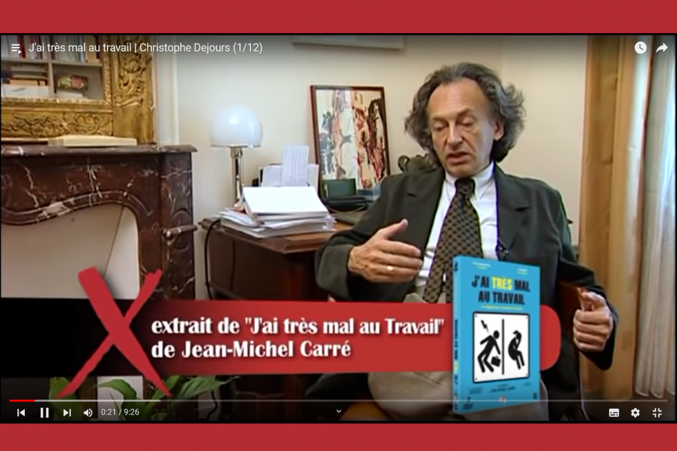 [VIDEO] J’ai Très Mal au Travail Interview de Christophe Dejours