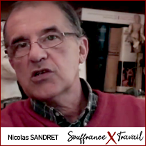 Nicolas Sandret, médecin inspecteur du travail. il s’occupe plus particulièrement des salariés en souffrance psychique. Membre du réseau de consultations Souffrance et Travail