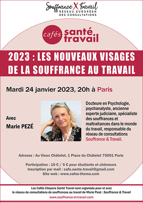 Café Citoyen Santé Travail : "2023, les nouveaux visages de la souffrance au travail"