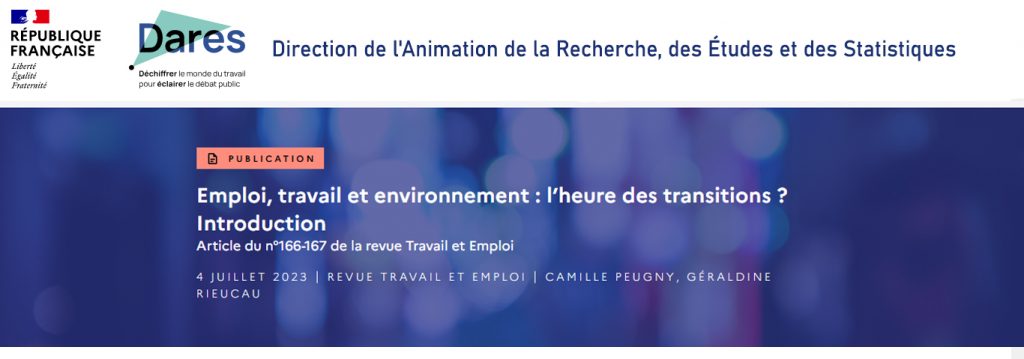 Emploi, travail et environnement : l’heure des transitions ? Introduction