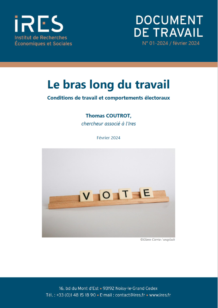 [ÉTUDE] Le bras long du travail : Conditions de travail et comportements électoraux