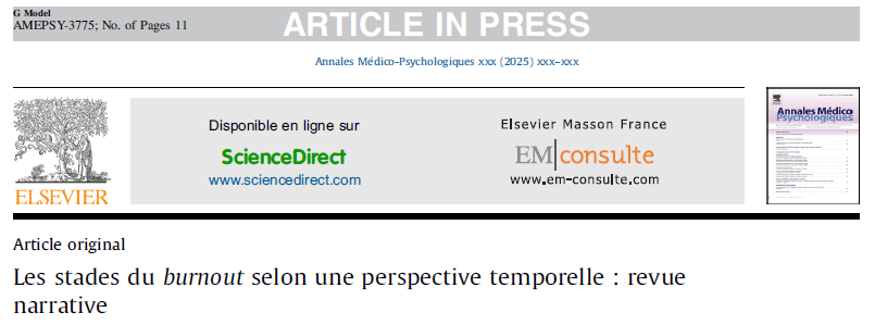 Les stades du burnout selon une perspective temporelle : revue narrative