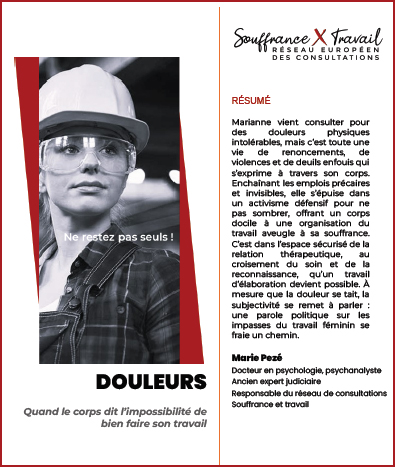 Douleurs et travail, article de Marie Pezé