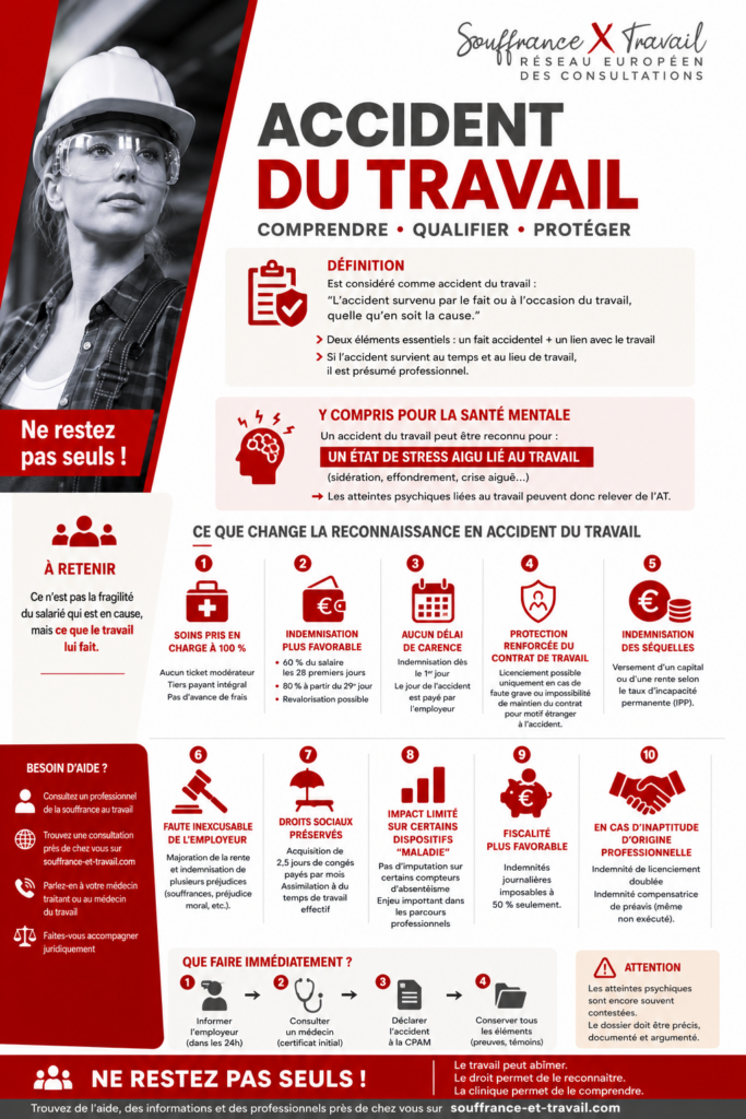 VISUEL INFO : Accident du travail, comprendre, qualifier, protéger