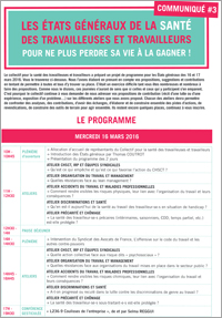 États généraux de la santé des travailleuse et travailleurs