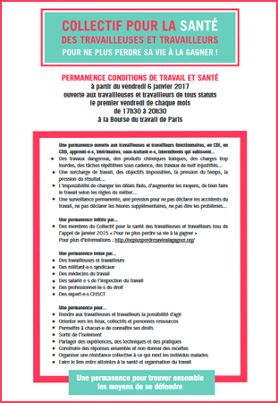 Permanence conditions de travail et santé