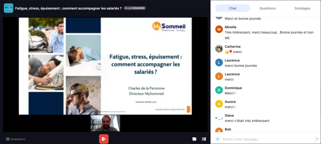 Vidéo Webinar Préventica : Fatigue, stress, épuisement : comment accompagner les salariés ?